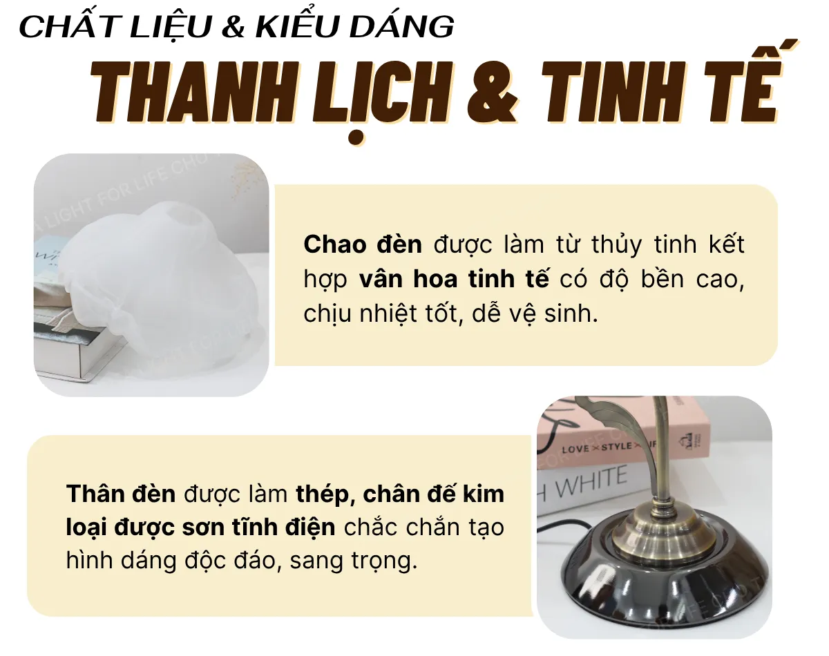 1. THÔNG SỐ KỸ THUẬT ĐÈN NGỦ ĐỂ BÀN MÃ CD2