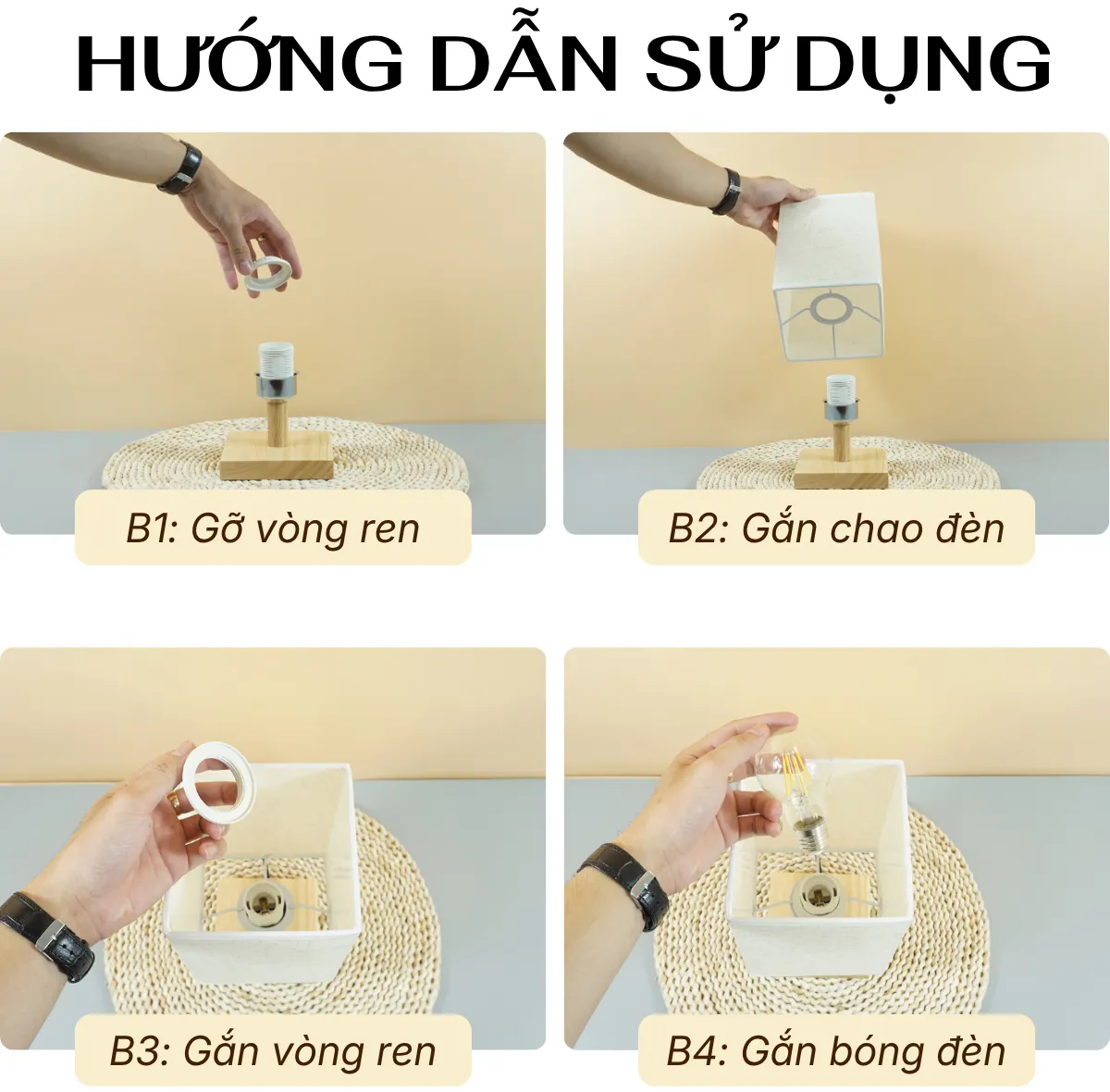 2. HƯỚNG DẪN SỬ DỤNG ĐÈN NGỦ ĐỂ BÀN MÃ G3