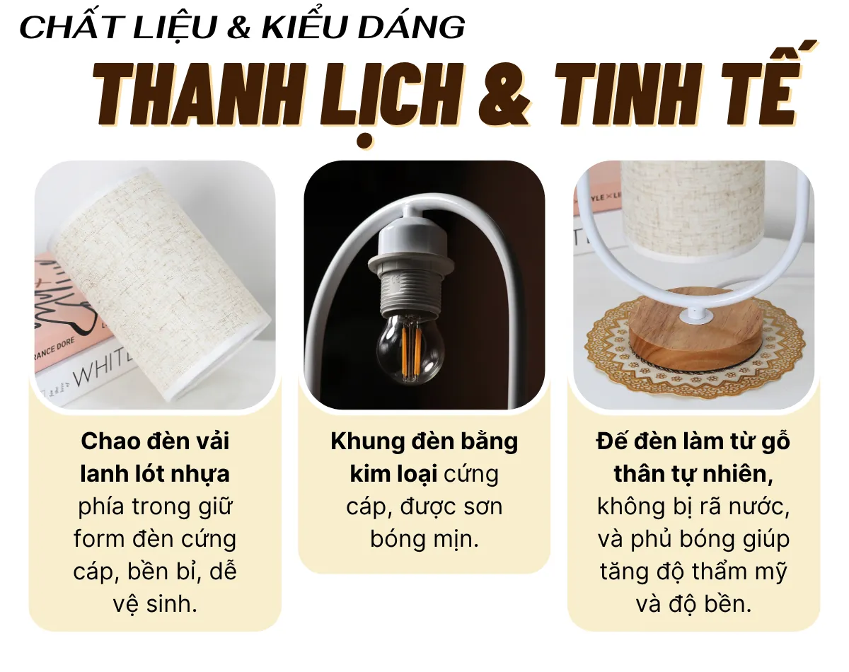 1. THÔNG SỐ KỸ THUẬT ĐÈN NGỦ ĐỂ BÀN MÃ G6