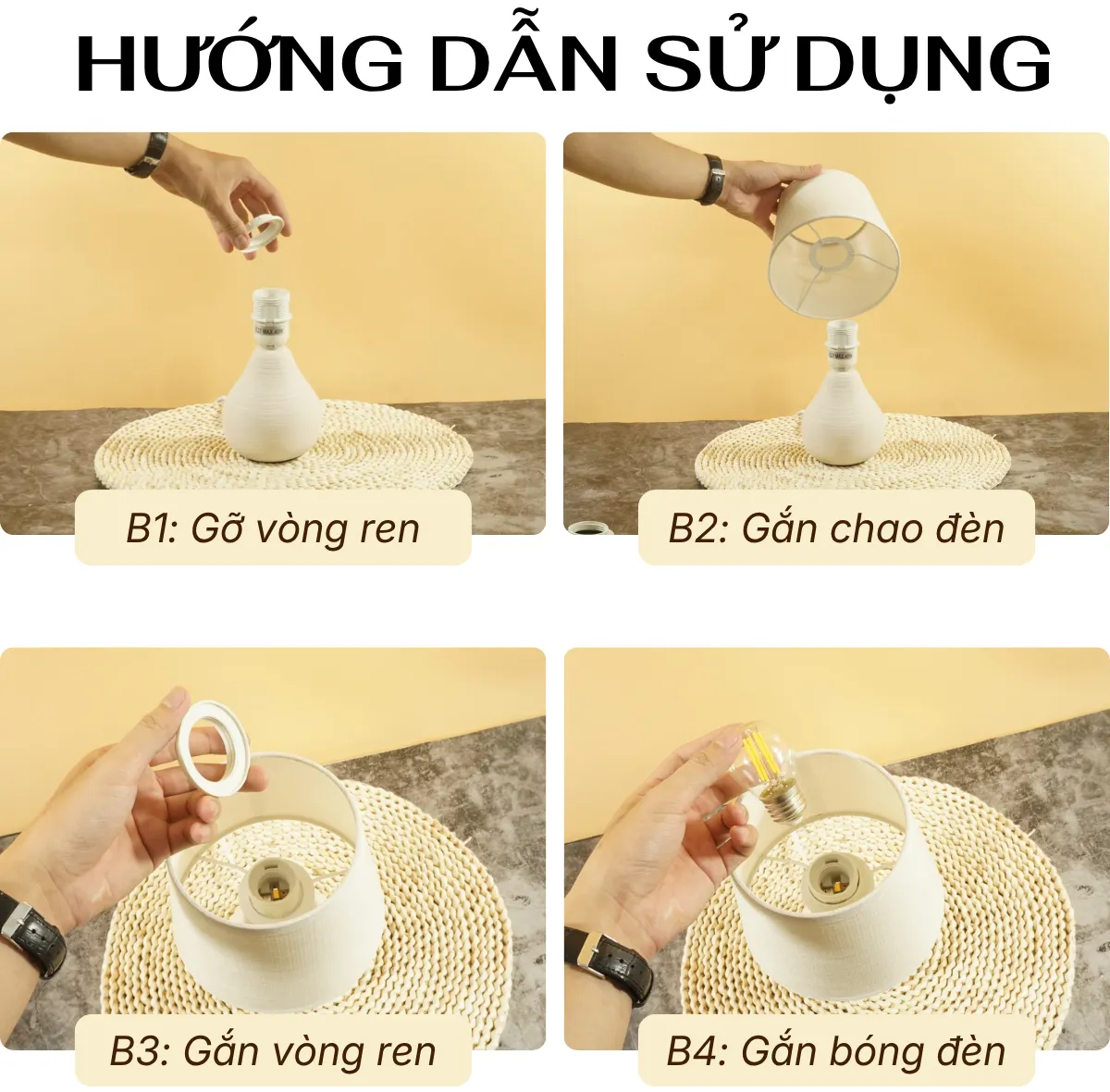 2. HƯỚNG DẪN SỬ DỤNG ĐÈN NGỦ ĐỂ BÀN MÃ S1