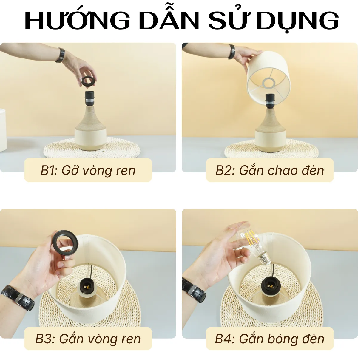 2. HƯỚNG DẪN SỬ DỤNG ĐÈN NGỦ ĐỂ BÀN MÃ S14
