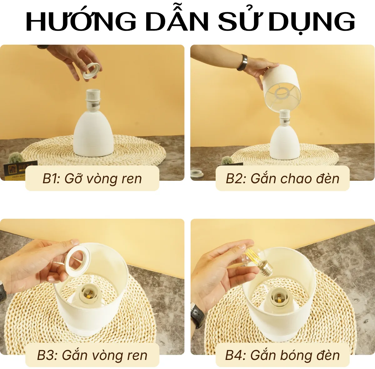 2. HƯỚNG DẪN SỬ DỤNG ĐÈN NGỦ ĐỂ BÀN MÃ S2