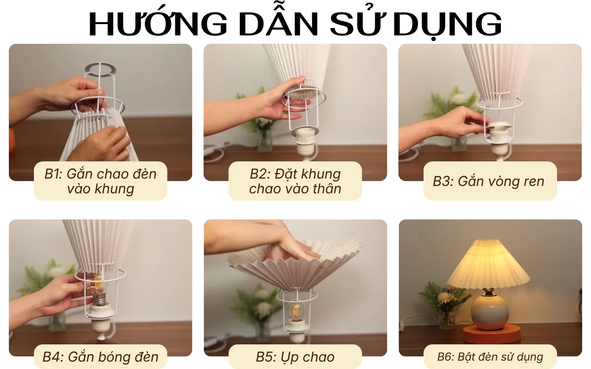 2. HƯỚNG DẪN SỬ DỤNG ĐÈN NGỦ ĐỂ BÀN MÃ S8