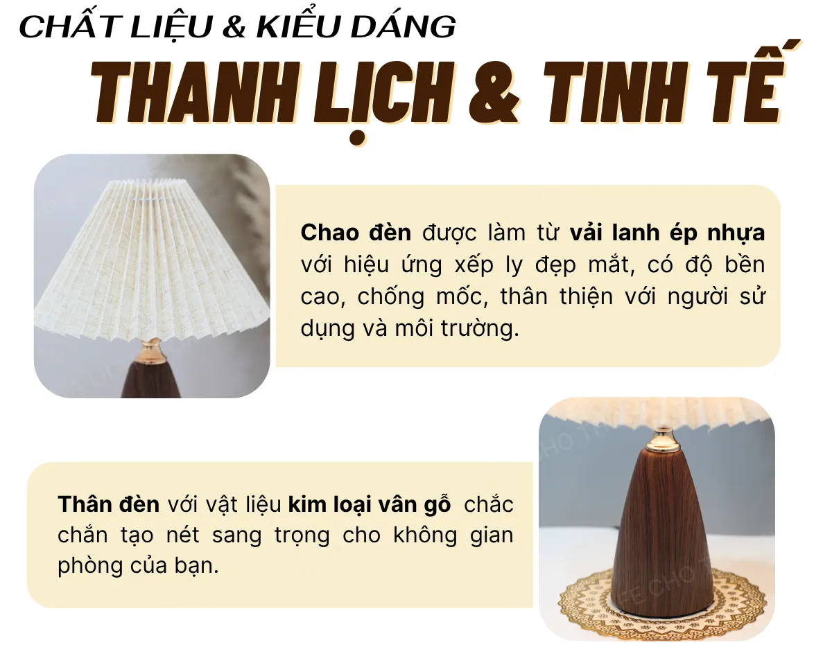 1. THÔNG SỐ KỸ THUẬT ĐÈN NGỦ ĐỂ BÀN MÃ T10