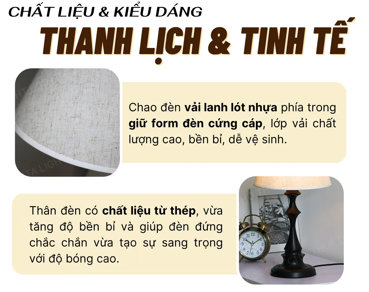 1. THÔNG SỐ KỸ THUẬT ĐÈN NGỦ ĐỂ BÀN MÃ T2