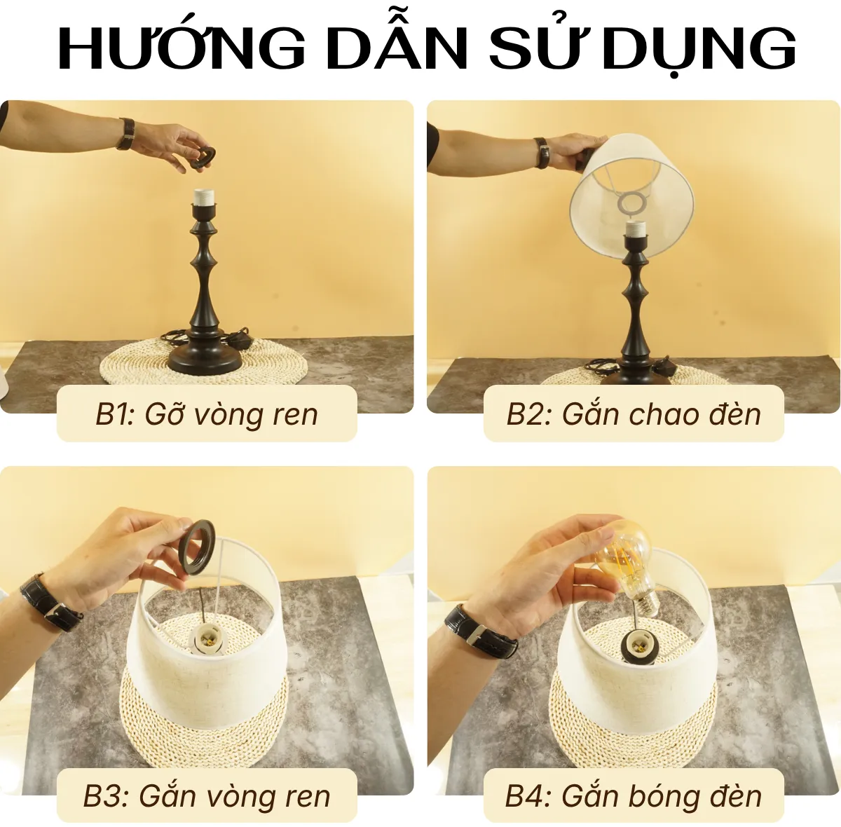 2. HƯỚNG DẪN SỬ DỤNG ĐÈN NGỦ ĐỂ BÀN MÃ T2