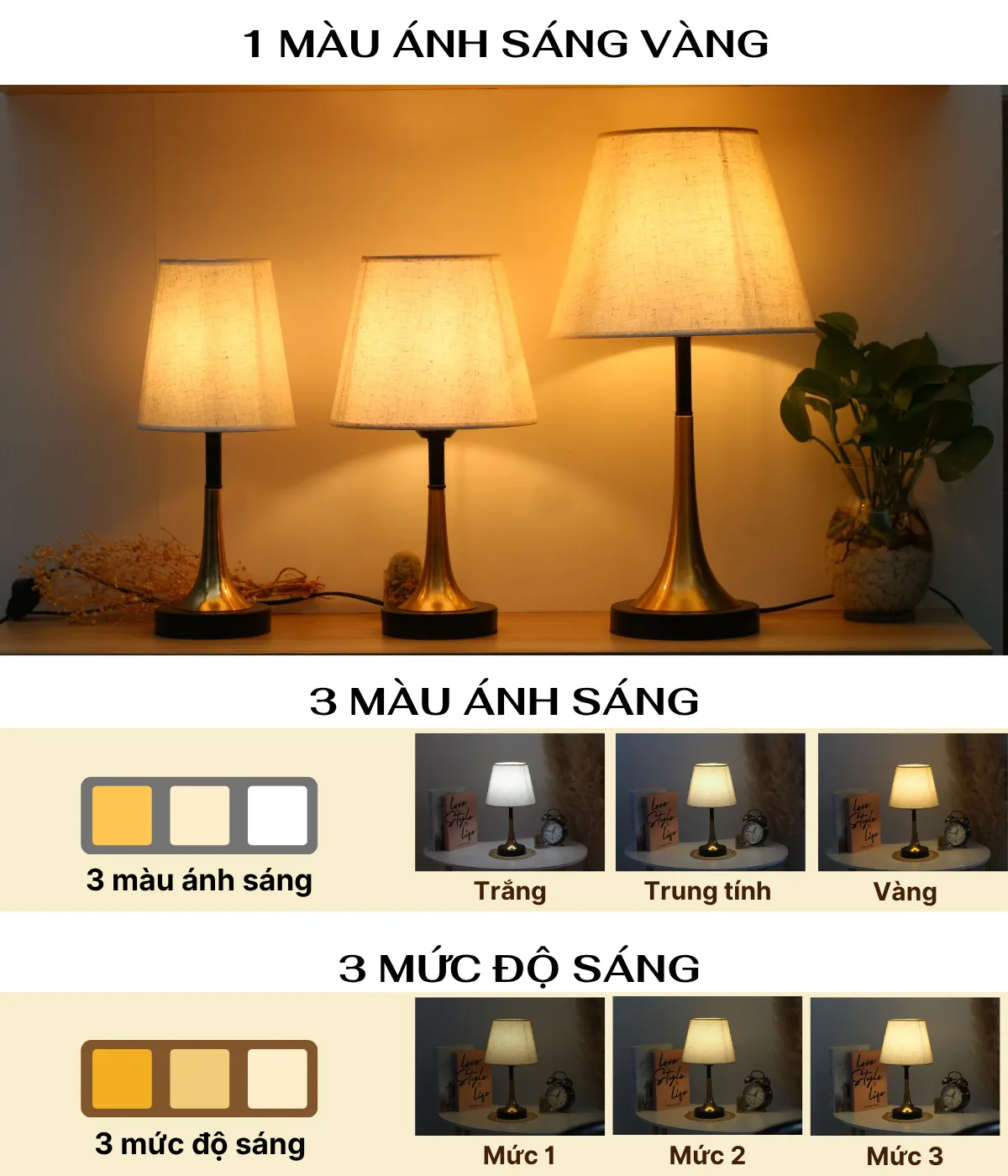 1. THÔNG SỐ KỸ THUẬT ĐÈN NGỦ ĐỂ BÀN MÃ T5