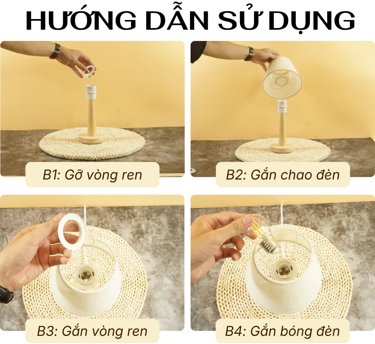 2. HƯỚNG DẪN SỬ DỤNG ĐÈN NGỦ ĐỂ BÀN MÃ G2