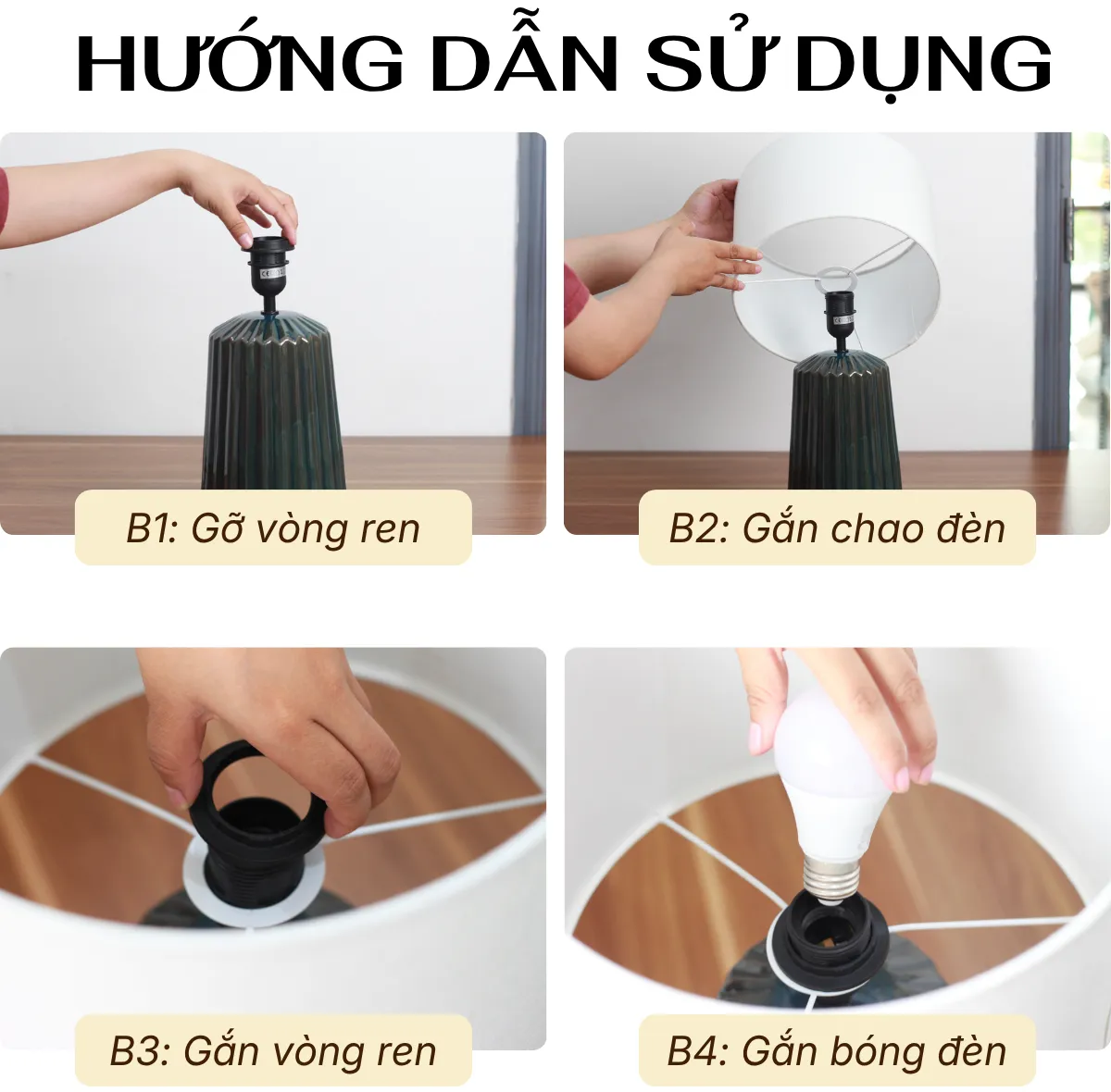 2. HƯỚNG DẪN SỬ DỤNG ĐÈN NGỦ ĐỂ BÀN MÃ S17