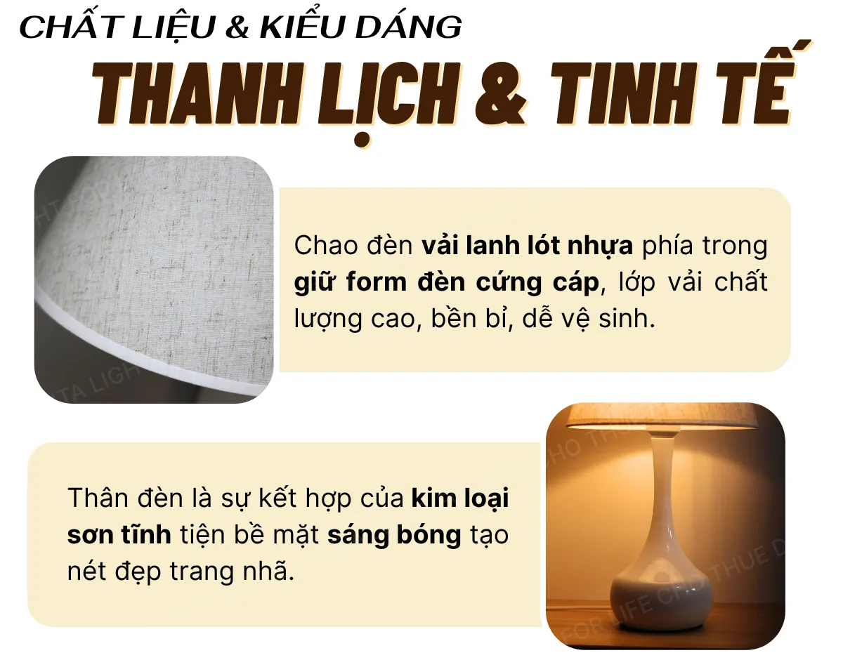 1. THÔNG SỐ KỸ THUẬT ĐÈN NGỦ ĐỂ BÀN MÃ T3