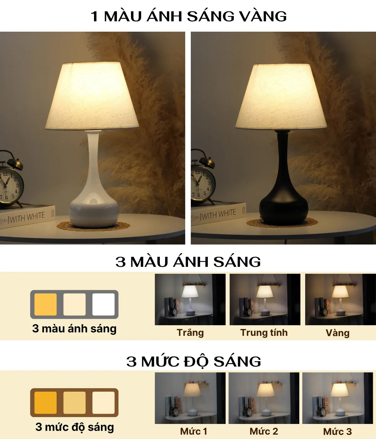 1. THÔNG SỐ KỸ THUẬT ĐÈN NGỦ ĐỂ BÀN MÃ T3