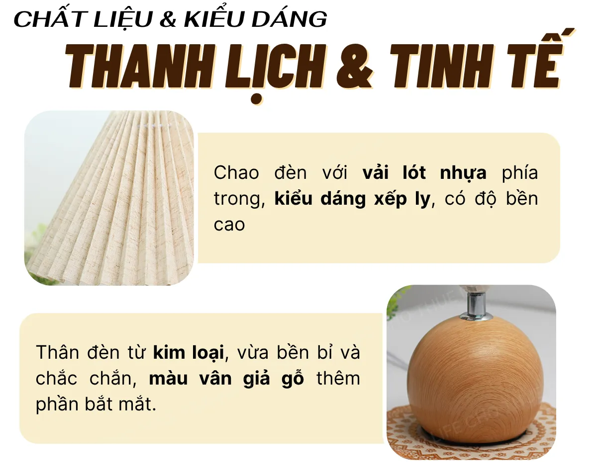 1. THÔNG SỐ KỸ THUẬT ĐÈN NGỦ ĐỂ BÀN MÃ T8