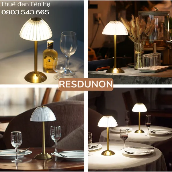 Cho Thuê Đèn Bàn Cảm Ứng Trang Trí Bàn Tiệc Mã RESDUNON