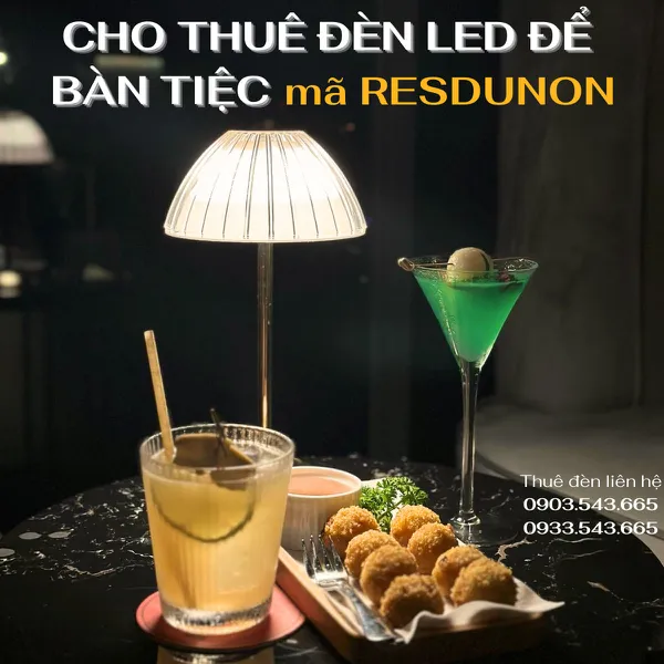 Cho Thuê Đèn Bàn Cảm Ứng Trang Trí Bàn Tiệc Mã RESDUNON