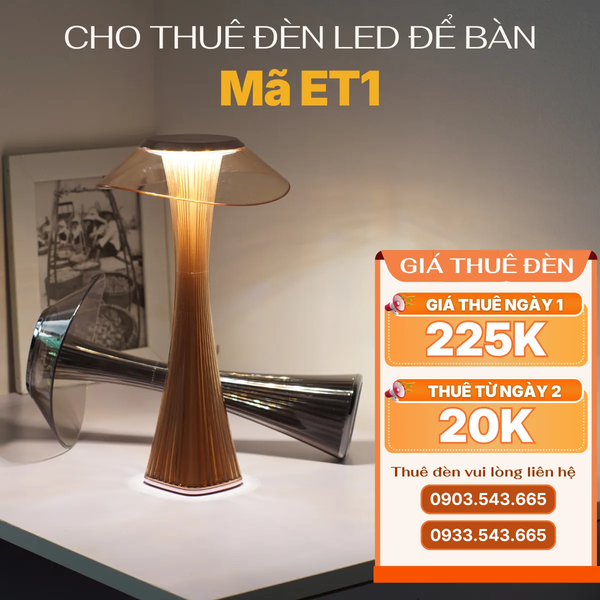 Cho Thuê Đèn Led Để Bàn Mã ET1 | Điều Chỉnh Độ Sáng | Decor Sự Kiện