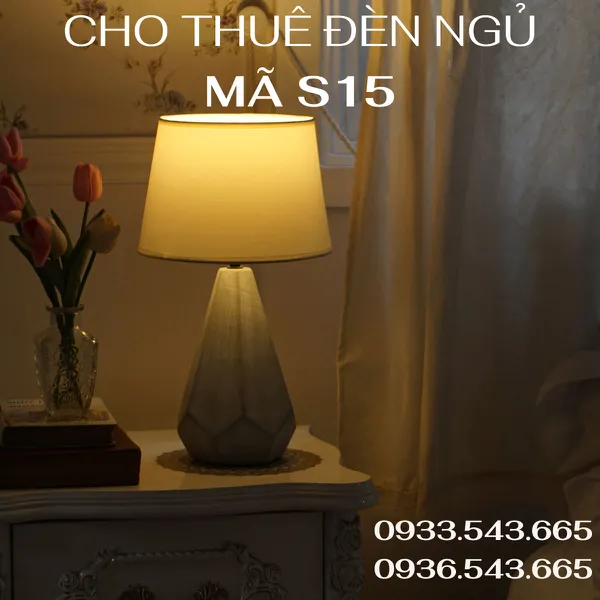 Cho Thuê Đèn Ngủ Thân Gốm Sứ Trang Trí Sự Kiện Mã S15
