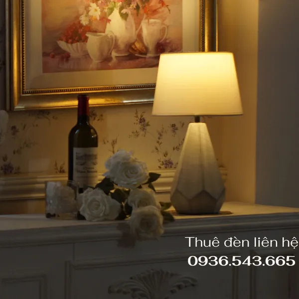 Cho Thuê Đèn Ngủ Thân Gốm Sứ Trang Trí Sự Kiện Mã S15