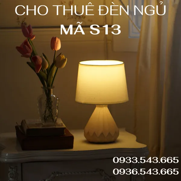 Cho Thuê Đèn Ngủ Thân Gốm Sứ Trang Trí Sự Kiện Mã S13