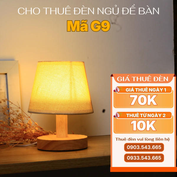 Cho Thuê Đèn Decor Thân Gỗ Mã G9 | Thiết Kế Nhỏ Gọn | Decor Sự Kiện