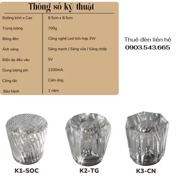 Cho Thuê Đèn Bàn Trang Trí Tiệc Mã PLCOC