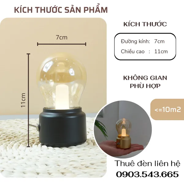 Cho Thuê Đèn Bàn Cảm Ứng Trang Trí Bàn Tiệc Mã MN1