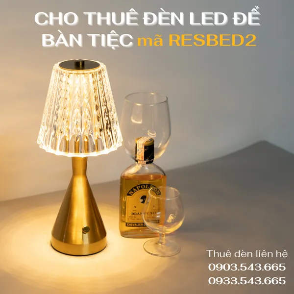 Cho Thuê Đèn Trang Trí Bàn Tiệc Mã RESBED2