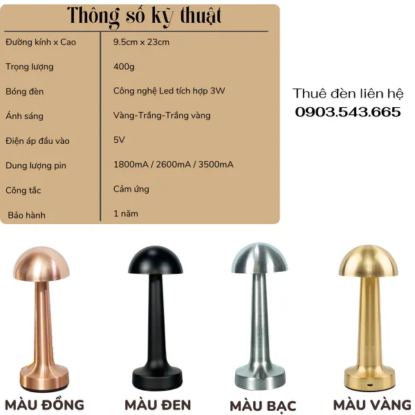 Cho Thuê Đèn Trang Trí Bàn Tiệc Mã RESNON