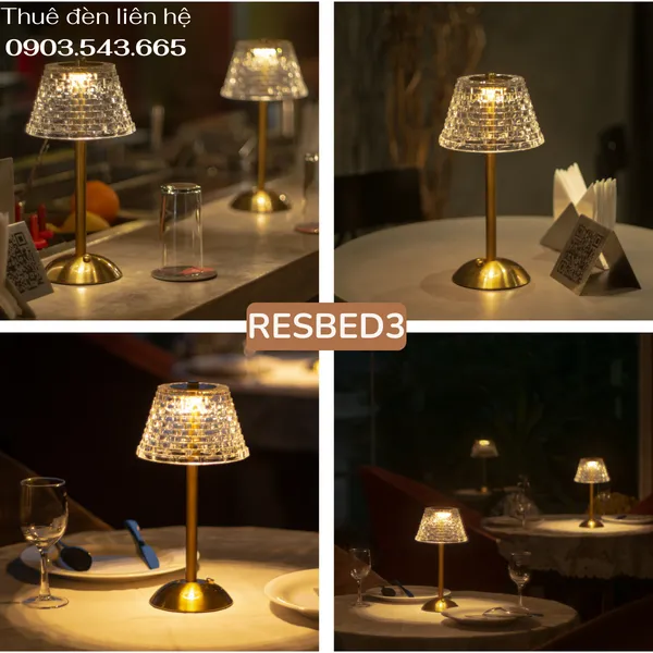 Cho Thuê Đèn Trang Trí Bàn Tiệc Mã RESBED3