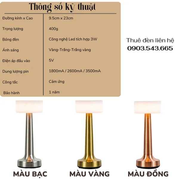Cho Thuê Đèn Trang Trí Bàn Tiệc Mã RESTA