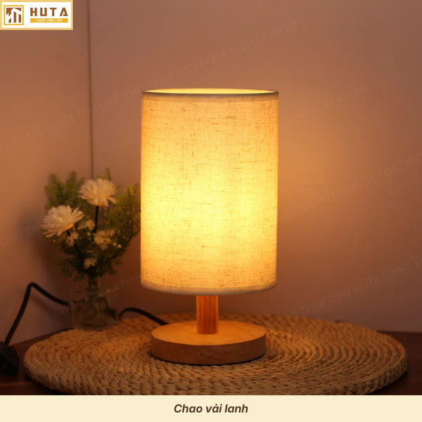 Cho Thuê Đèn Ngủ Decor Thân Gỗ Mã G1 | Điều Chỉnh Ánh Sáng | Kiểu Dáng Vintage