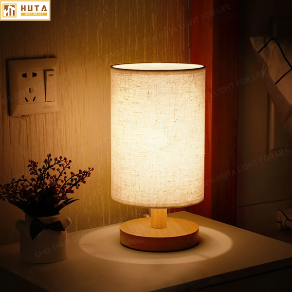 Cho Thuê Đèn Ngủ Decor Thân Gỗ Mã G1 | Điều Chỉnh Ánh Sáng | Kiểu Dáng Vintage