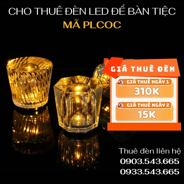Cho Thuê Đèn Bàn Trang Trí Tiệc Mã PLCOC