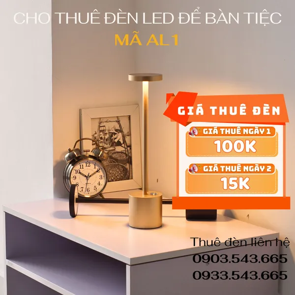 Cho Thuê Đèn Bàn Cảm Ứng Trang Trí Bàn Tiệc Mã AL1