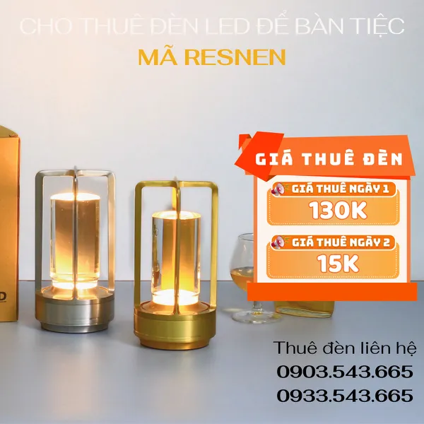 Cho Thuê Đèn Bàn Cảm Ứng Trang Trí Bàn Tiệc Mã RESNEN