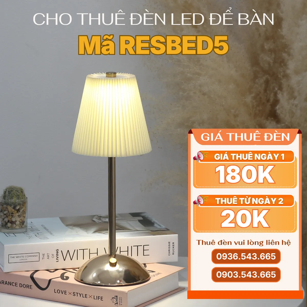 Cho Thuê Đèn Led Để Bàn Mã RESBED5 | Chạm Cảm Ứng | Decor Sự Kiện