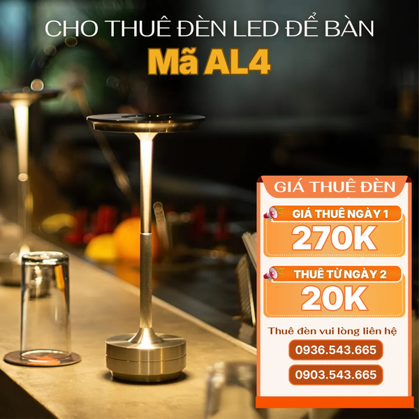 Cho Thuê Đèn Led Để Bàn Mã AL4 | Chạm Cảm Ứng | Điều Chỉnh Độ Sáng