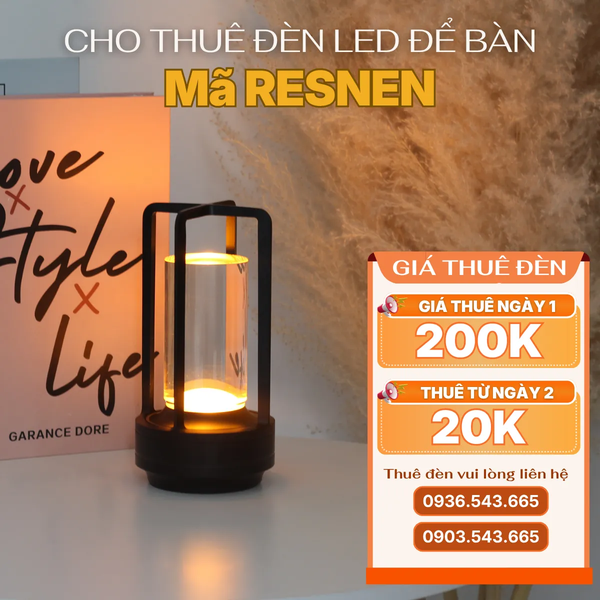 Cho Thuê Đèn Led Để Ban Mã RESNEN | Decor Bàn Tiệc | Chạm Cảm Ứng
