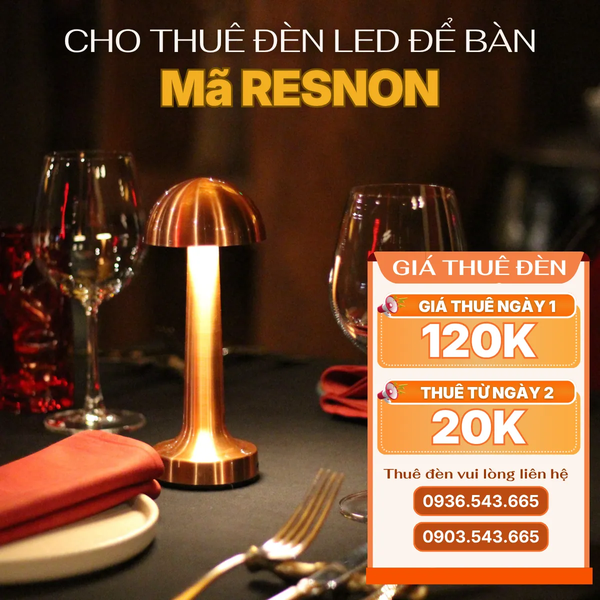 Cho Thuê Đèn Led Để Bàn Mã RESNON | Chạm Cảm Ứng | ĐIều Chỉnh Độ Sáng