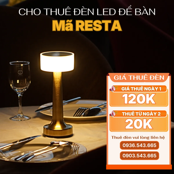 Cho Thuê Đèn Led Để Bàn Mã RESTA | Chạm Cảm Ứng | Điều Chỉnh Độ Sáng