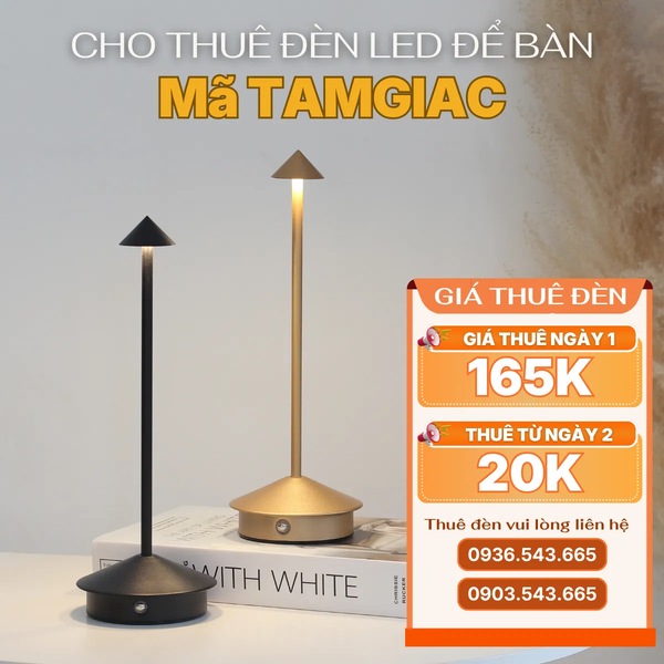 Cho Thuê Đèn Trang Trí Bàn Tiệc Mã TAMGIAC | Chạm Cảm Ứng | Decor Sự Kiện