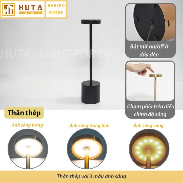 Cho Thuê Đèn Bàn Cảm Ứng Trang Trí Bàn Tiệc Mã AL1