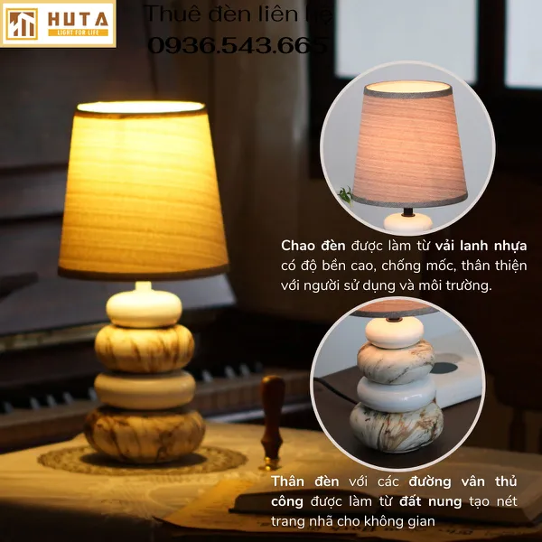Cho Thuê Đèn Ngủ Thân Gốm Sứ Mã S12