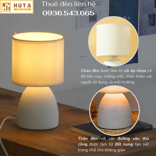 Cho Thuê Đèn Ngủ Thân Gốm Sứ Mã S2