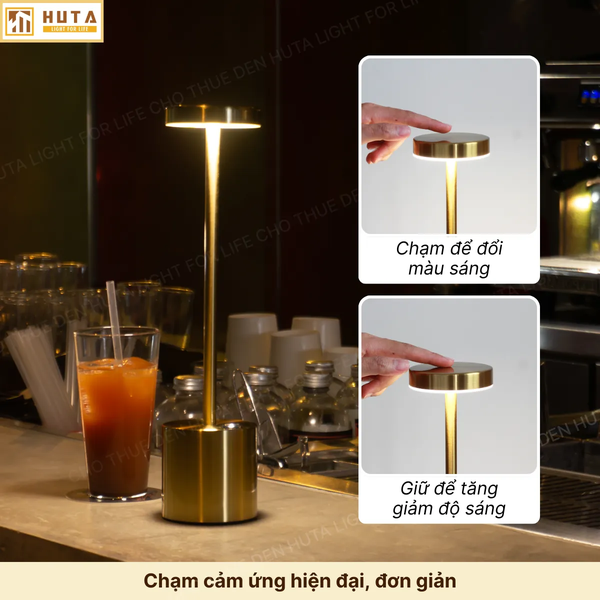 Cho Thuê Đèn Bàn Cảm Ứng Trang Trí Bàn Tiệc Mã AL1 | Điều Chỉnh Độ Sáng | Decor Sự Kiện