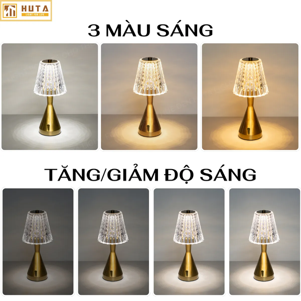 Cho Thuê Đèn Trang Trí Bàn Tiệc Mã RESBED2 | Decor Sự Kiện | Ba Màu Ánh Sáng