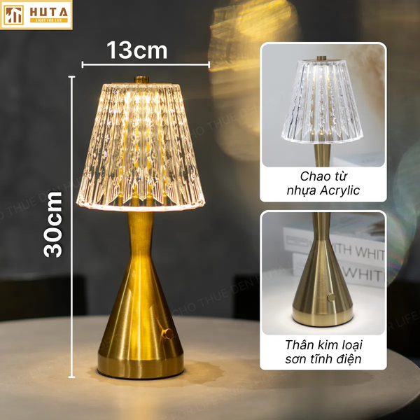 Cho Thuê Đèn Trang Trí Bàn Tiệc Mã RESBED2 | Decor Sự Kiện | Ba Màu Ánh Sáng