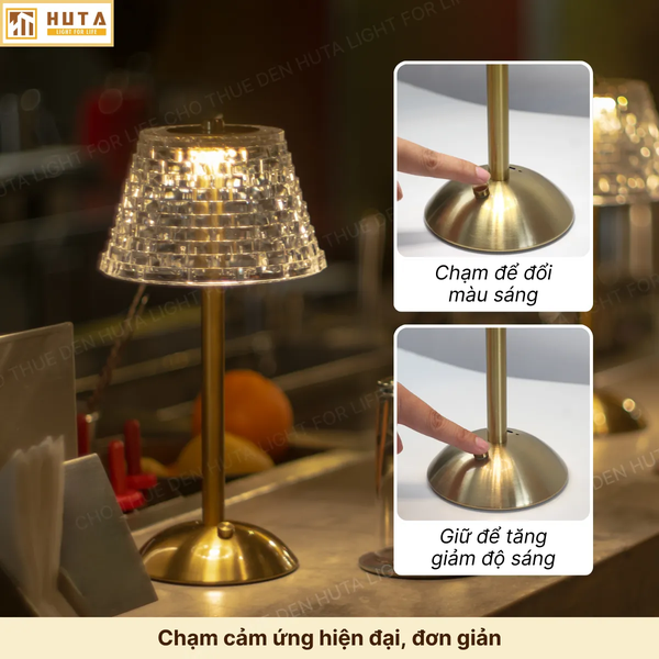 Cho Thuê Đèn Trang Trí Bàn Tiệc Mã RESBED3 | Chạm Cảm Ứng | Điều Chỉnh Độ Sáng