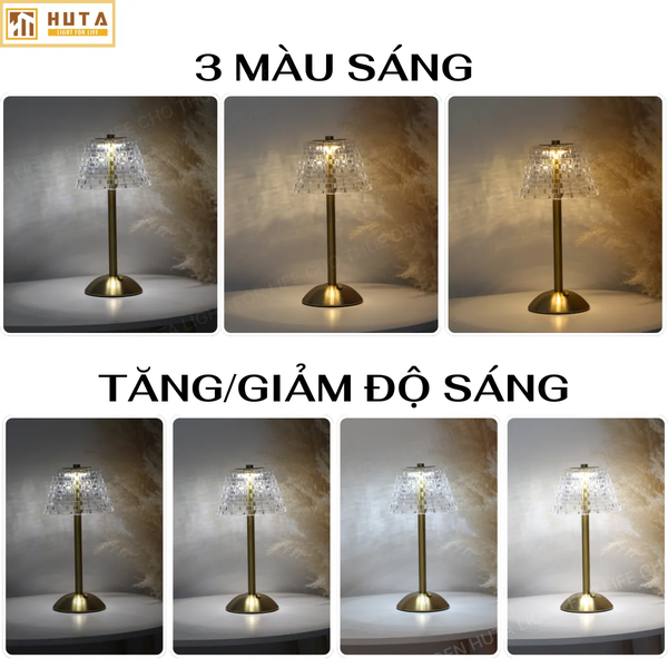 Cho Thuê Đèn Trang Trí Bàn Tiệc Mã RESBED3 | Chạm Cảm Ứng | Điều Chỉnh Độ Sáng