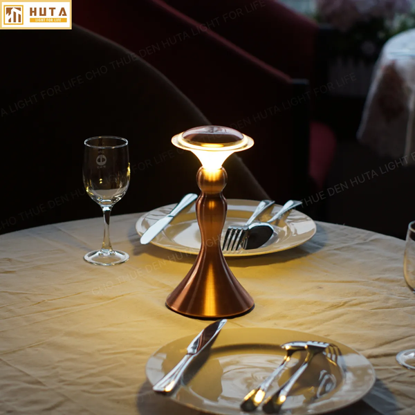 Cho Thuê Đèn Bàn Trang Trí Sự Kiện Mã RESCUP | Điều Chỉnh Độ Sáng | Pin Sạc Tích Điện