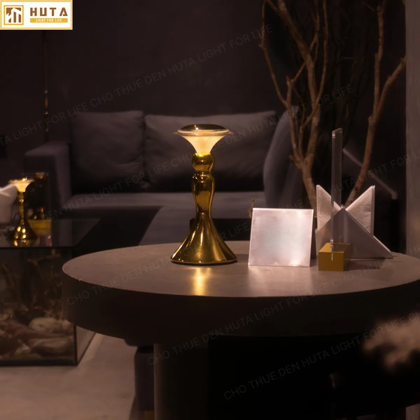 Cho Thuê Đèn Bàn Trang Trí Sự Kiện Mã RESCUP | Điều Chỉnh Độ Sáng | Pin Sạc Tích Điện